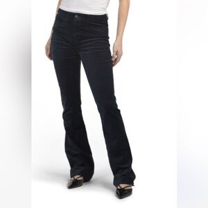 PAIGE High Rise Manhattan Bootcut Pants Navy Velvet